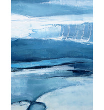 Load image into Gallery viewer, Abstract art with blue and white brush strokes