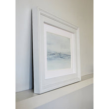 Load image into Gallery viewer, Framed soft pale blue seascape oil painting by Sarah Knight Art