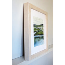Load image into Gallery viewer, Artistic depiction of a marshland with water and grasses, original pastel by Sarah Knight Art