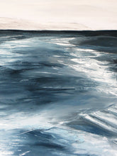 Load image into Gallery viewer, Abstracted seascape of Norway with cloudy sky and dark waves.