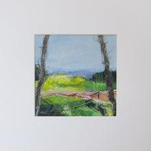 Load image into Gallery viewer, Colorful landscape painting with trees and fields called French Landscape III by Sarah Knight Art