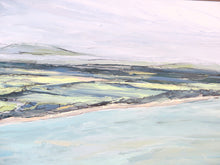 Load image into Gallery viewer, View to Harlech by Sarah Knight, seascape, oil painting, semi abstract painting