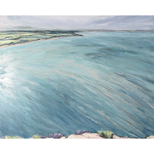 Load image into Gallery viewer, View to Harlech by Sarah Knight, seascape, oil painting, semi abstract painting