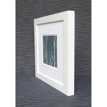 Load image into Gallery viewer, Bamboo Stalks hand printed linocut finished with pencil details by London artist Sarah Knight in dark grey or green