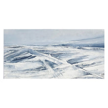 Load image into Gallery viewer, Small seascape oil painting in greys and blues by Sarah Knight