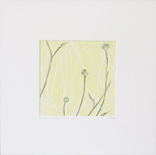 Load image into Gallery viewer, Buds & Grasses in Lemon & Grey OR in Dove Blue & Chocolate by Sarah Knight