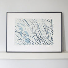 Load image into Gallery viewer, Denham Grasses in Stone & Hague Blue by Sarah Knight Framed