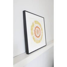 Load image into Gallery viewer, Grooved in Ochre & Burnt Orange by Sarah Knight Side Black