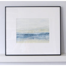 Load image into Gallery viewer, Landscape in Pale Powder by Sarah Knight original semi-abstract mini oil artwork palette knife painting in shades of grey blue and white
