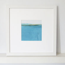 Load image into Gallery viewer, Landscape in Welsh Teal by Sarah KnightFramed White