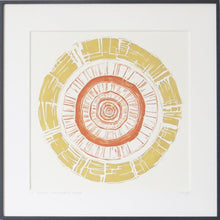 Load image into Gallery viewer, Grooved in Ochre &amp; Burnt Orange by Sarah Knight Display
