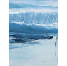 Load image into Gallery viewer, Abstract art piece with blue and white brush strokes
