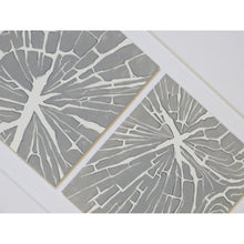 Load image into Gallery viewer, Linocut Grooved Wood by Sarah Knight Art in French Grey
