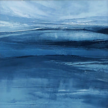Load image into Gallery viewer, Semi-abstract seascape painting by Sarah Knight Art Harlech Waters
