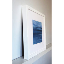 Load image into Gallery viewer, Semi-abstract framed seascape painting by Sarah Knight Art Harlech Waters
