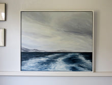Load image into Gallery viewer, Abstracted seascape of Norway with cloudy sky and dark waves.
