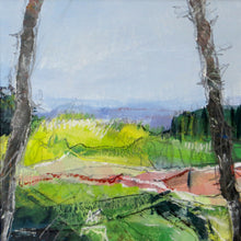 Load image into Gallery viewer, Colorful landscape painting with trees and fields called French Landscape III by Sarah Knight Art
