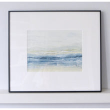 Load image into Gallery viewer, Landscape in Pale Powder by Sarah Knight original semi-abstract mini oil artwork palette knife painting in shades of grey blue and white
