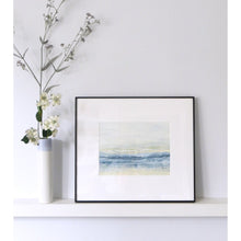 Load image into Gallery viewer, Landscape in Pale Powder by Sarah Knight original semi-abstract mini oil artwork palette knife painting in shades of grey blue and white
